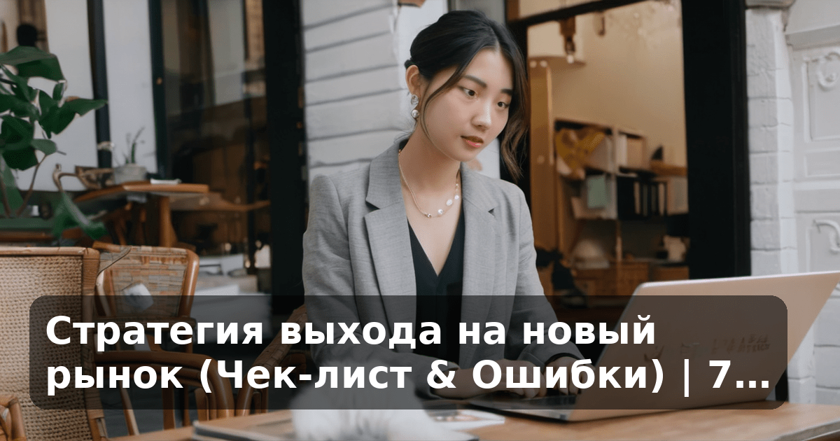 Стратегия выхода на новый рынок (Чек-лист & Ошибки) | 7…